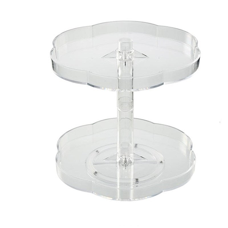 Rotating Spice Rack with Dual Layers for Kitchen Storage