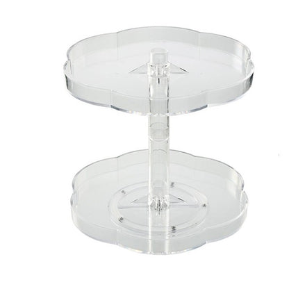 Rotating Spice Rack with Dual Layers for Kitchen Storage