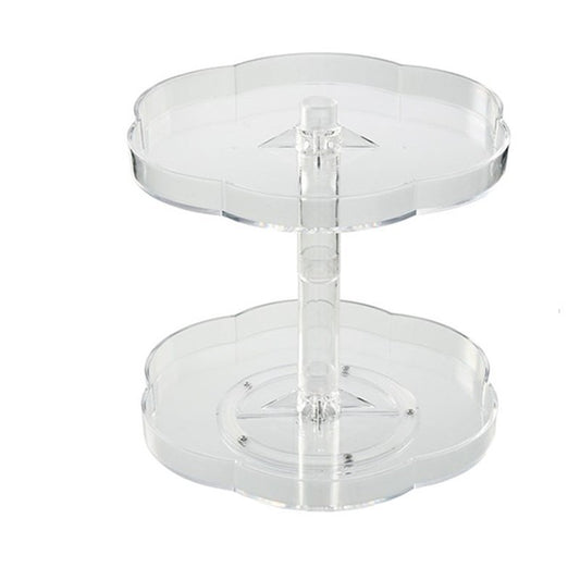 Rotating Spice Rack with Dual Layers for Kitchen Storage