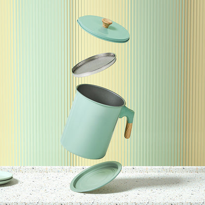 Japanese Oil Filter Pot for Kitchen Storage