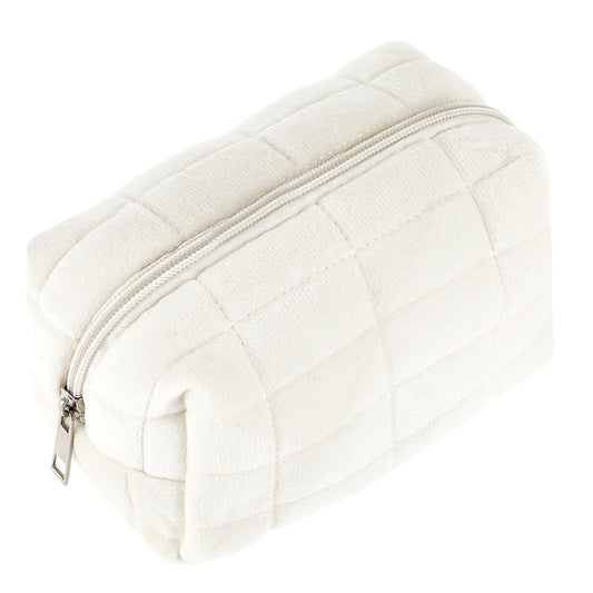 Sibba Makeup Case Make Up Cosmetic Organizer Travel Toiletry Bags Skin Care Pouch Small Fluffy Purse Collection Traveling Makup Beauty Women Girls