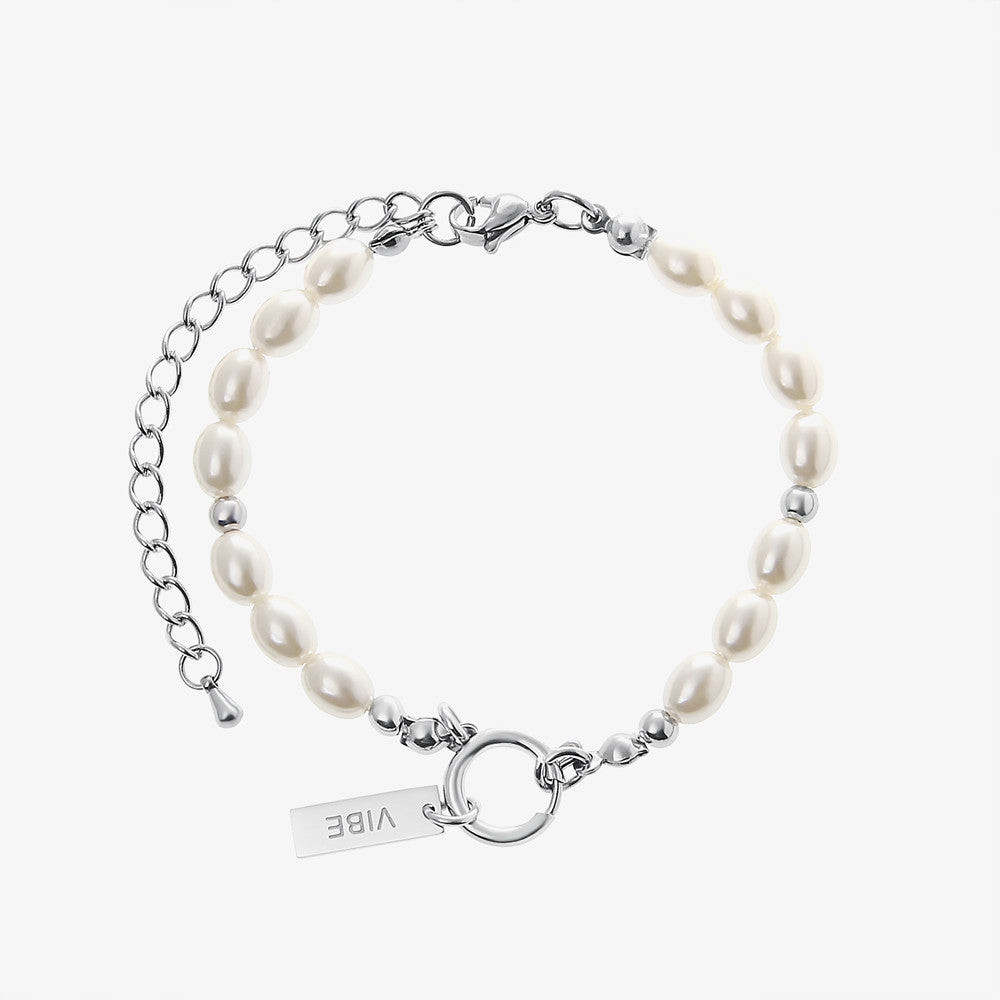 Square Pearl Bracelets for Men and Women - Double Stack