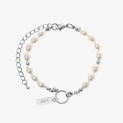 Square Pearl Bracelets for Men and Women - Double Stack